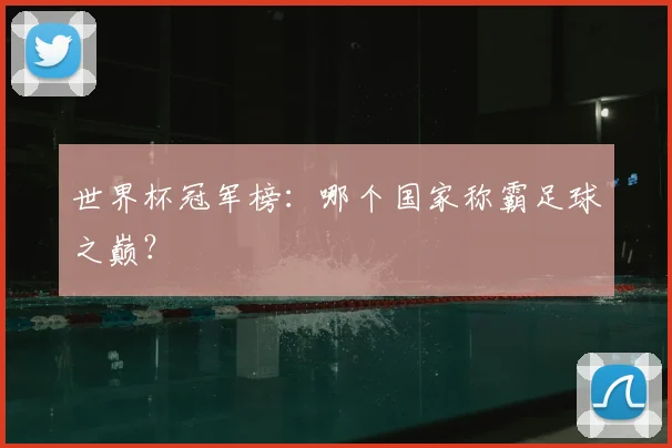 世界杯冠军榜:哪个国家称霸足球之巅?